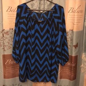 Avenue blue and black woman’s blouse 18/20